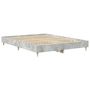 Voir la diapositive 4 : VIDAXL Cadre de lit sans matelas gris beton 140x200 cm bois ingenierie