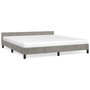 Voir la diapositive 2 : VIDAXL Cadre de lit sans matelas gris clair 160x200 cm velours