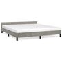 Voir la diapositive 2 : VIDAXL Cadre de lit sans matelas gris clair 160x200 cm velours