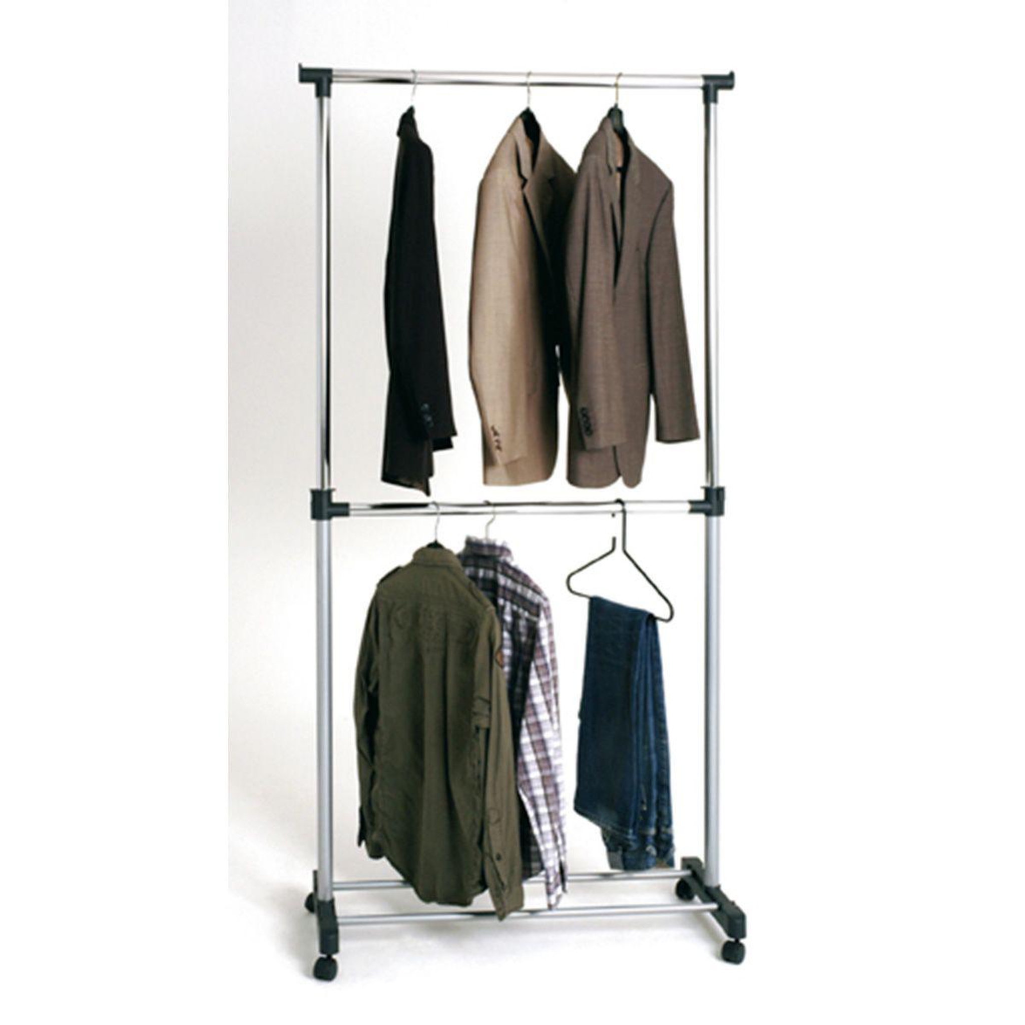 Voir la diapositive 2 : Paris Prix Portant à vêtements  penderie  210cm argent
