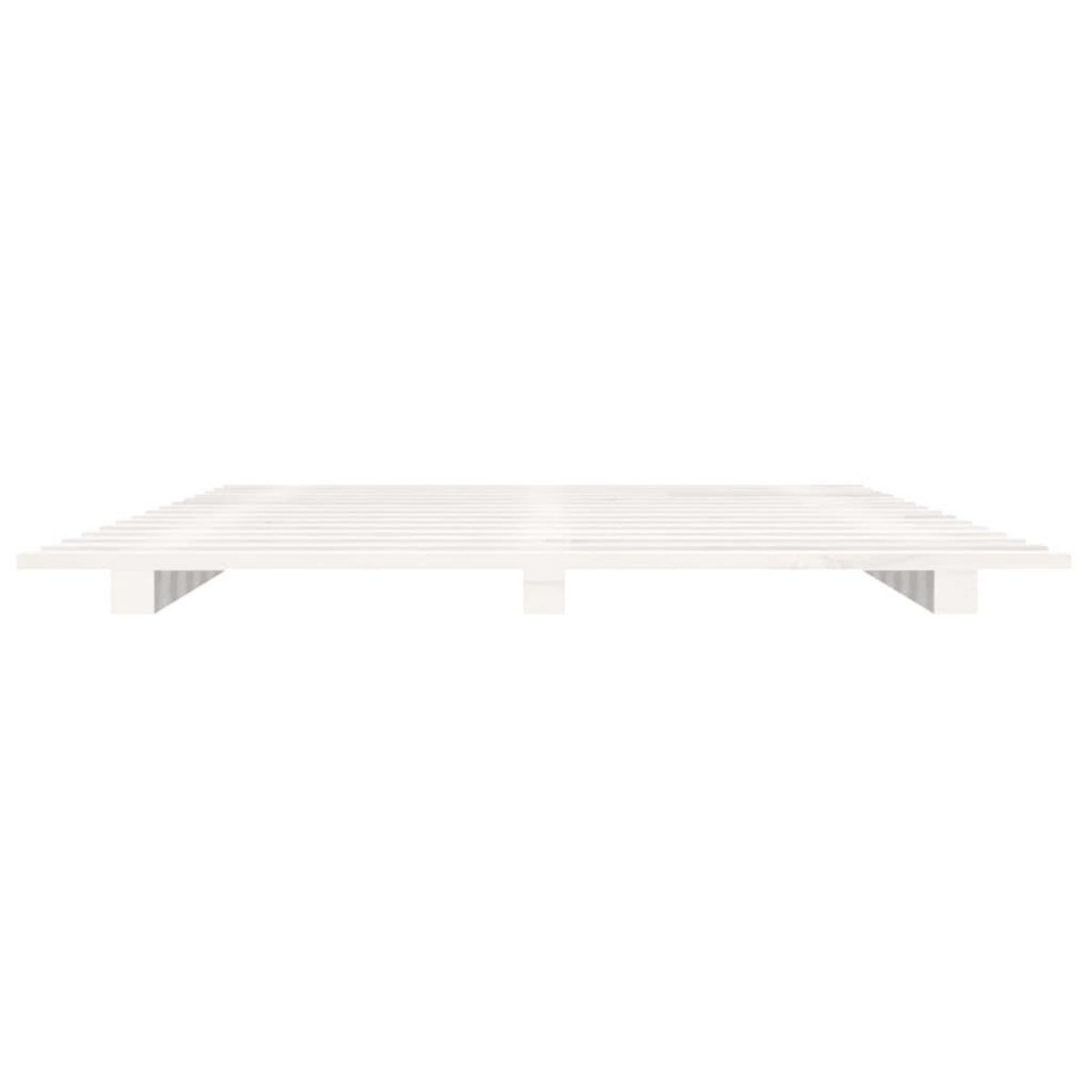 VIDAXL Cadre de lit sans matelas blanc 140x190 cm bois de pin massif