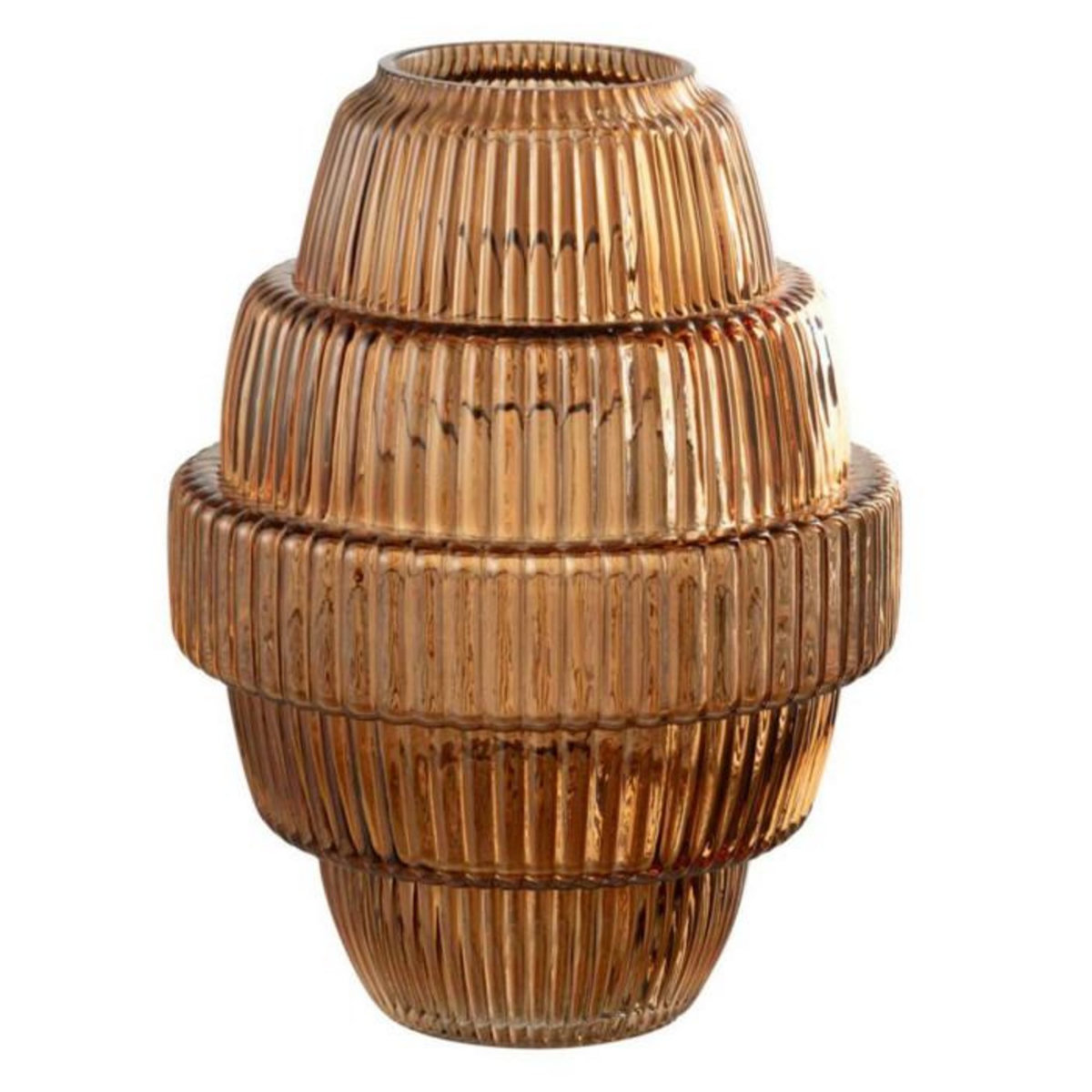 Paris Prix Vase Design en Verre  Max  30cm Marron