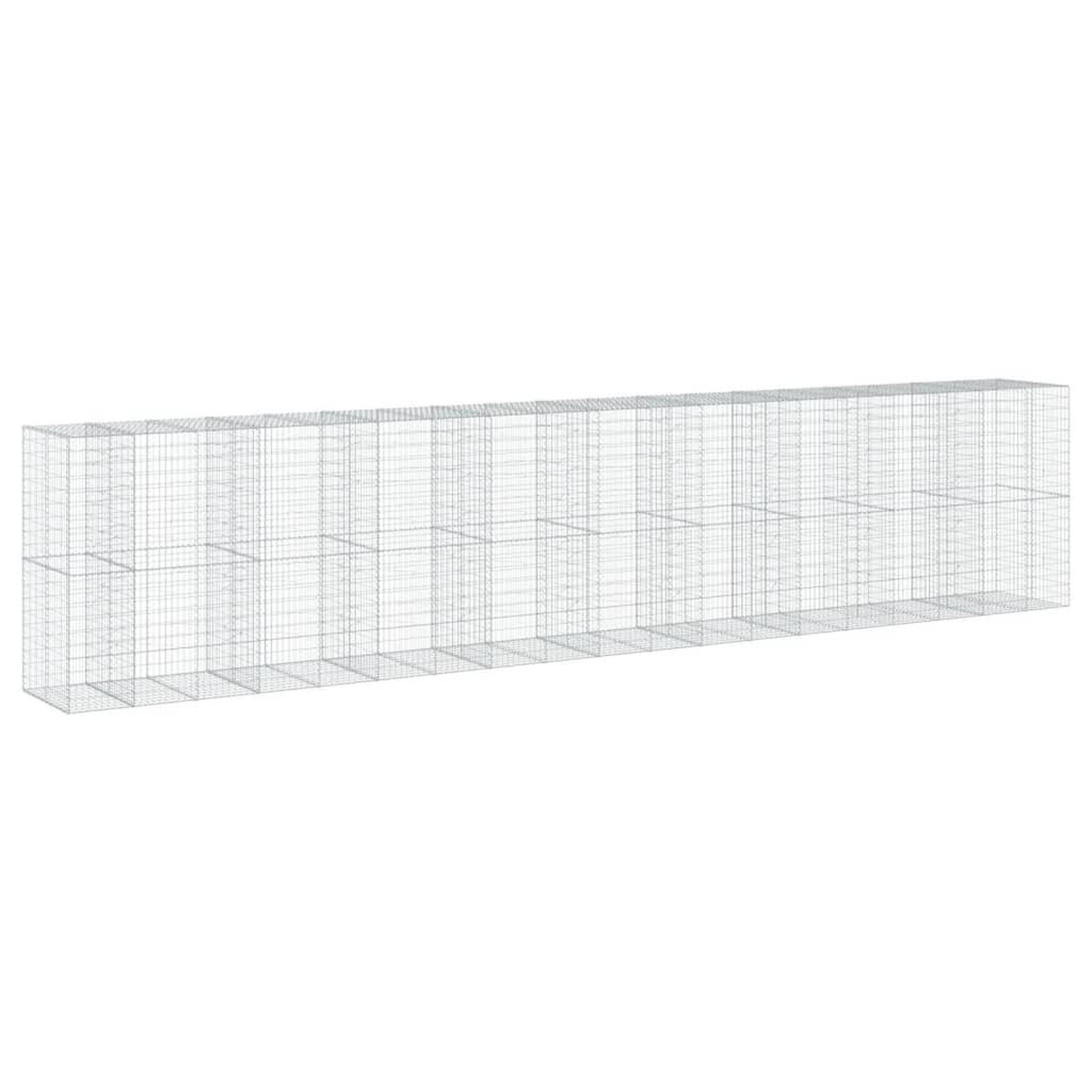Voir la diapositive 5 : VIDAXL Panier gabion avec couvercle 950x100x200 cm fer galvanise