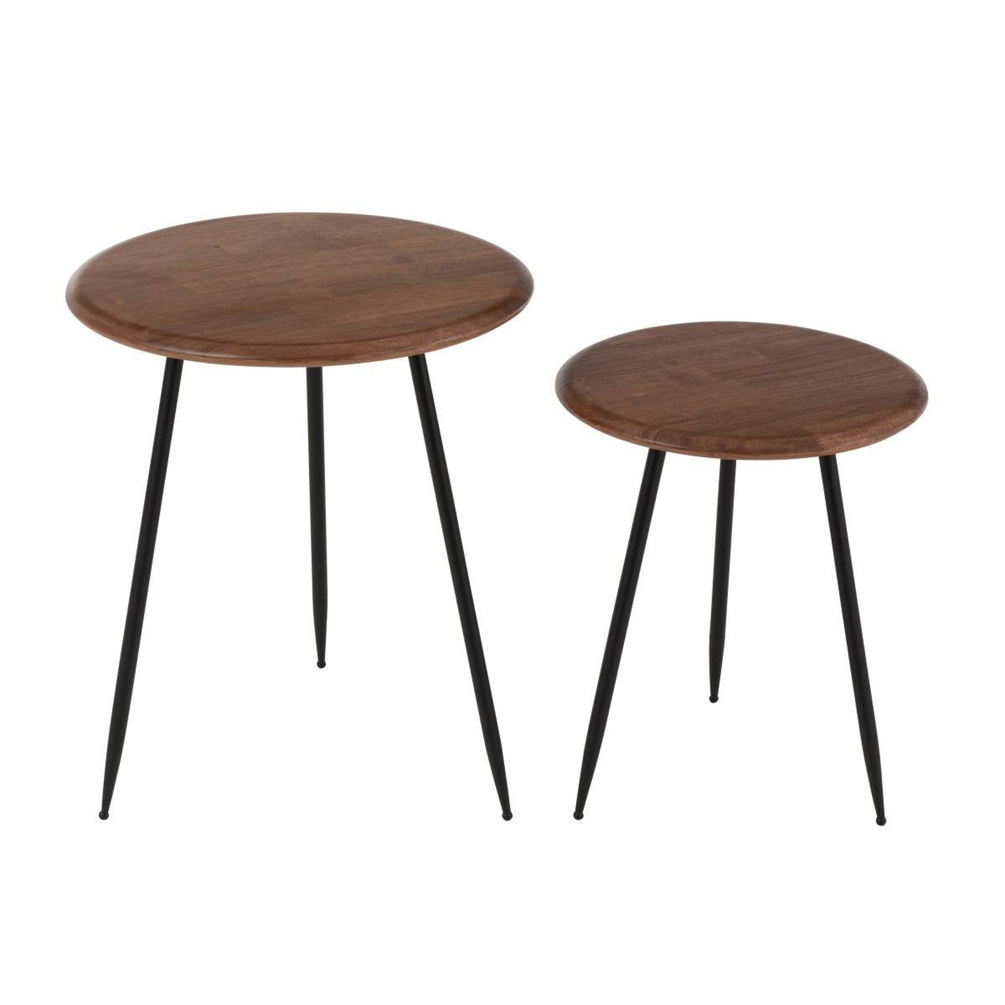 Voir la diapositive 2 : J-LINE Lot de 2 tables d'appoint  neo  60cm naturel