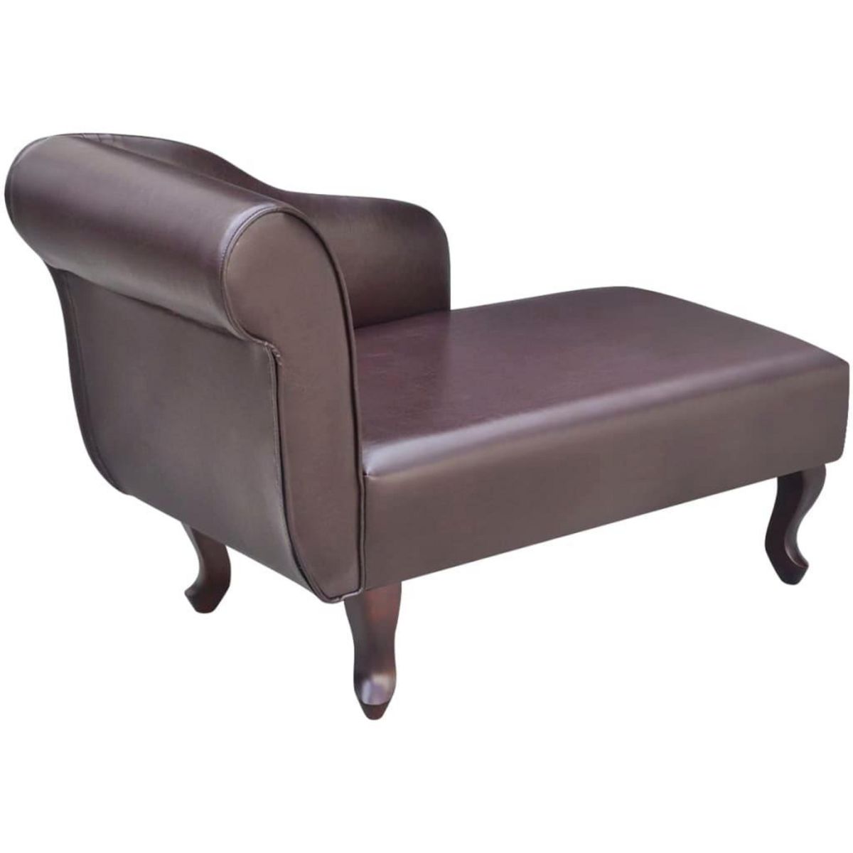VIDAXL Chaise longue Marron Similicuir