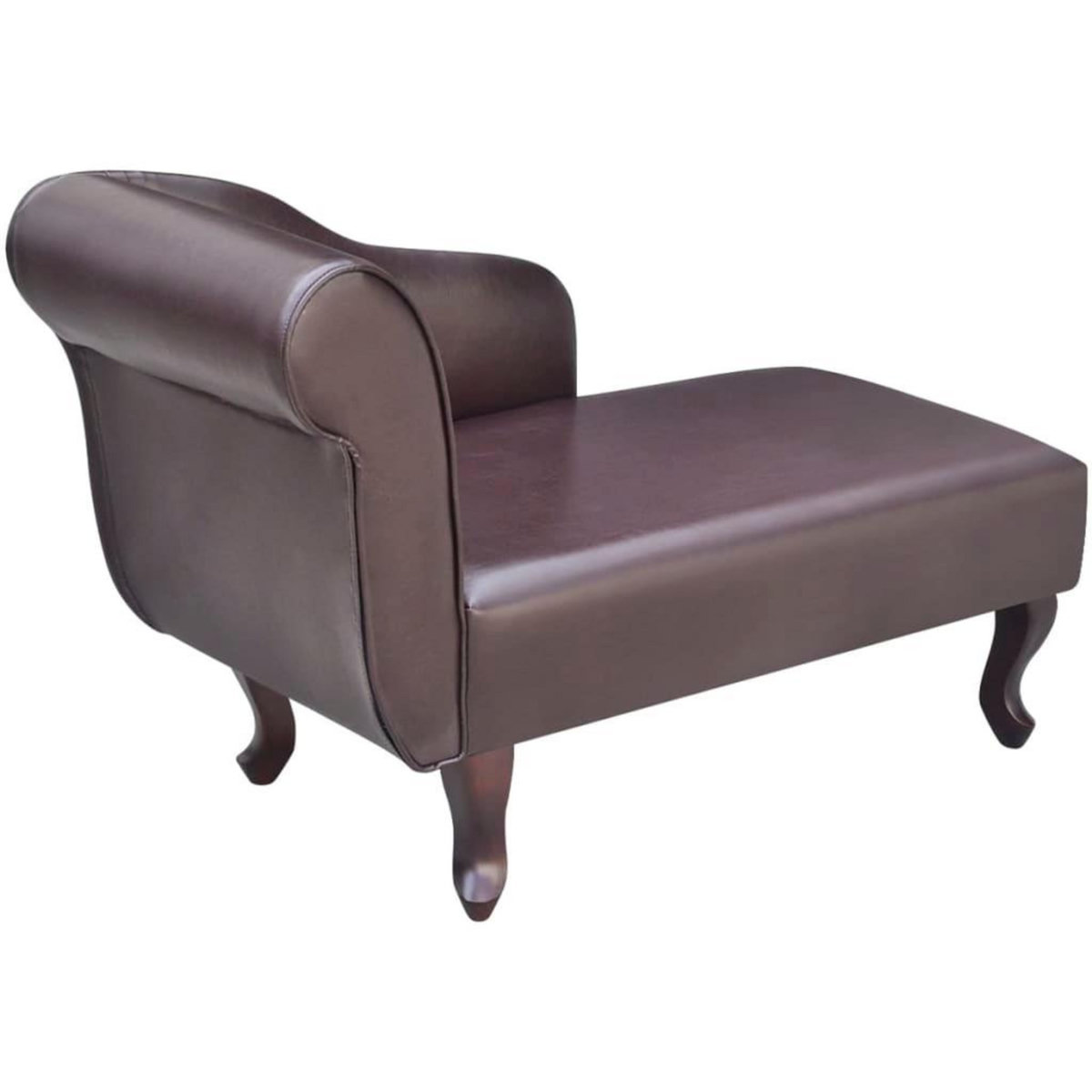 VIDAXL Chaise longue Marron Similicuir