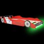 Voir la diapositive 3 : VIDAXL Lit voiture de course pour enfants avec LED 90 x 200 cm Rouge