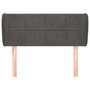 Voir la diapositive 3 : VIDAXL Tete de lit avec oreilles Gris fonce 103x23x78/88 cm Velours