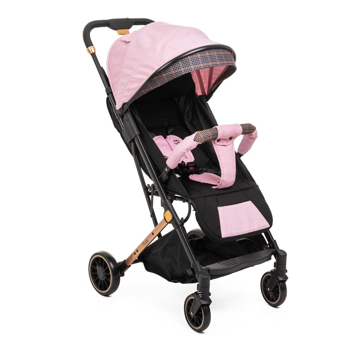 BEBELISSIMO Bebelissimo - Poussette bébé Citadine Ultra Compacte - De 0 à 36 mois - Nola - rose