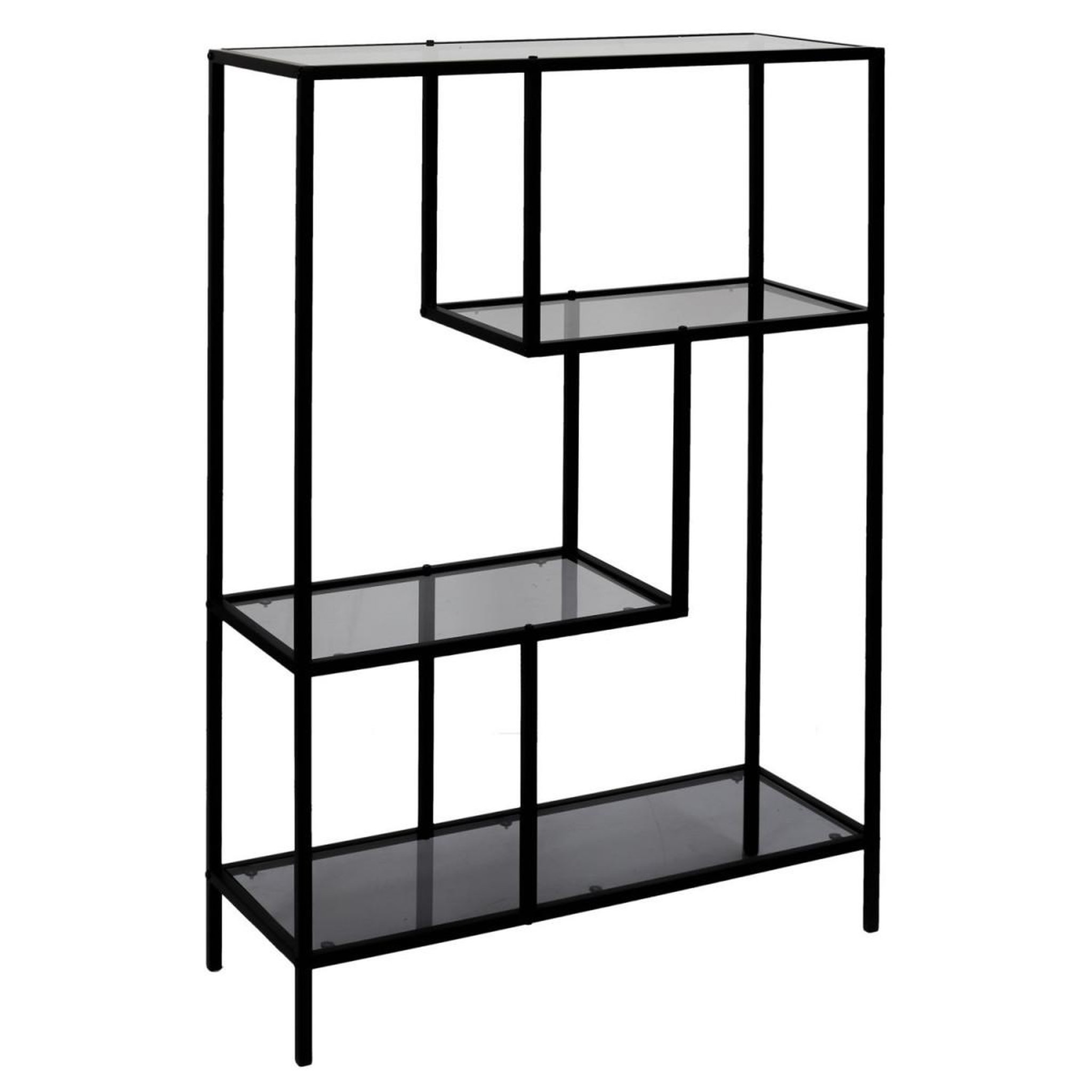 Voir la diapositive 3 : The Home Deco Factory Étagère en Verre Fumé  Edison  113cm Noir