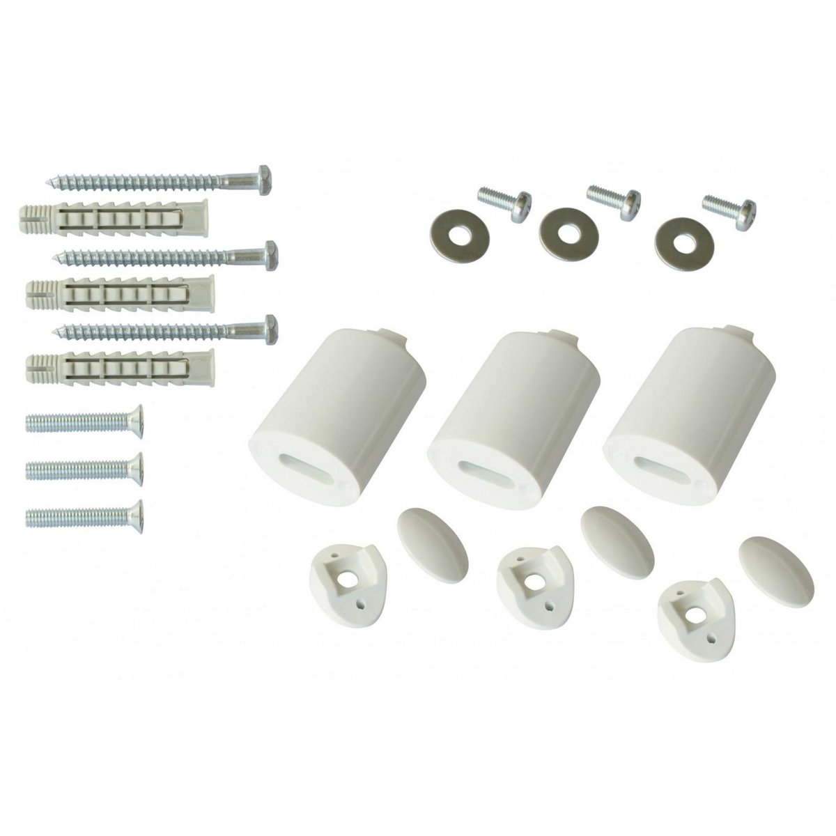 CENTRALE BRICO Barre porte-serviettes et fixations Bfixssblc blanc