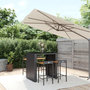 Voir la diapositive 1 : VIDAXL Ensemble de bar jardin 5 pcs noir poly rotin/bois massif acacia