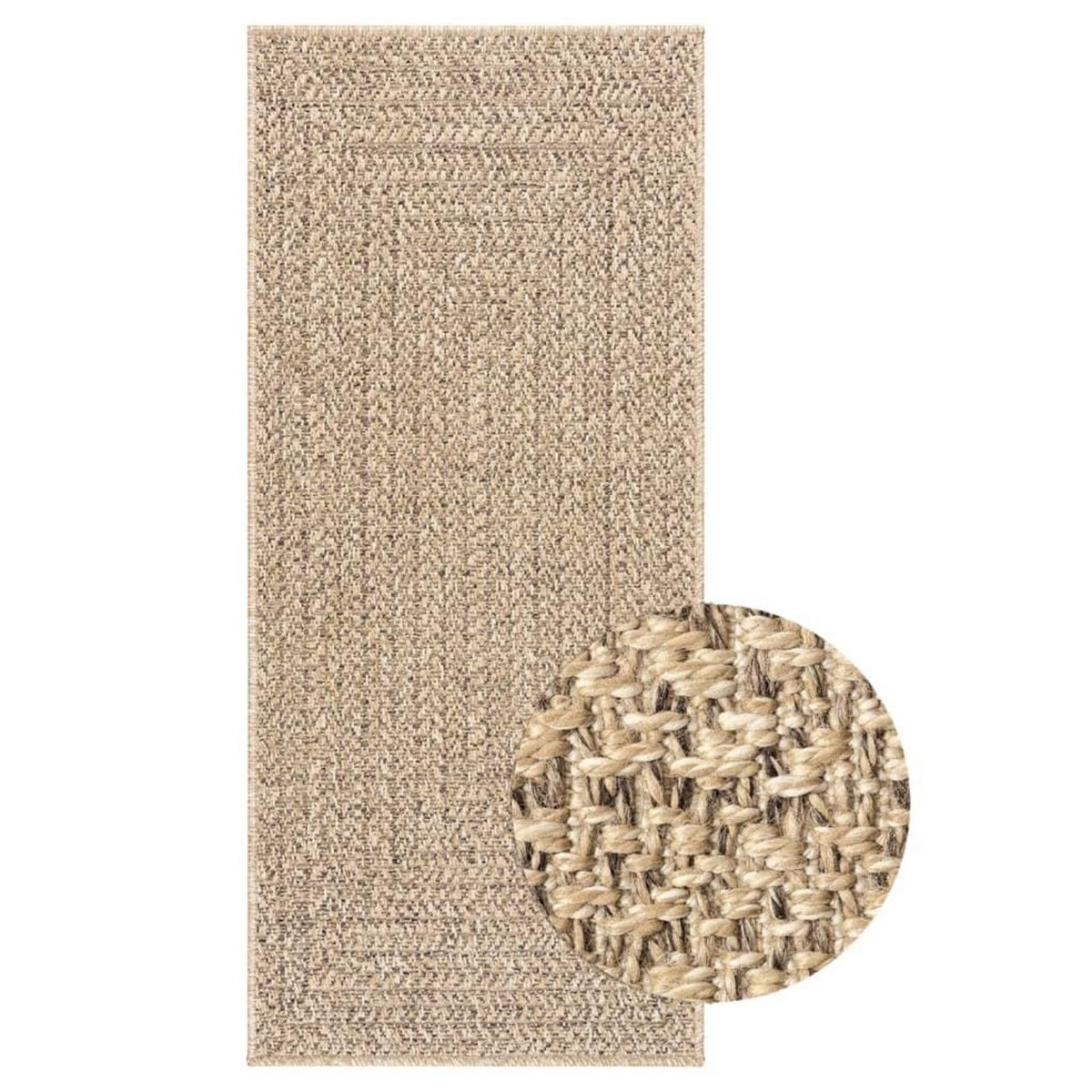 VIDAXL Tapis ZIZUR 80x200 cm aspect de jute interieur et exterieur