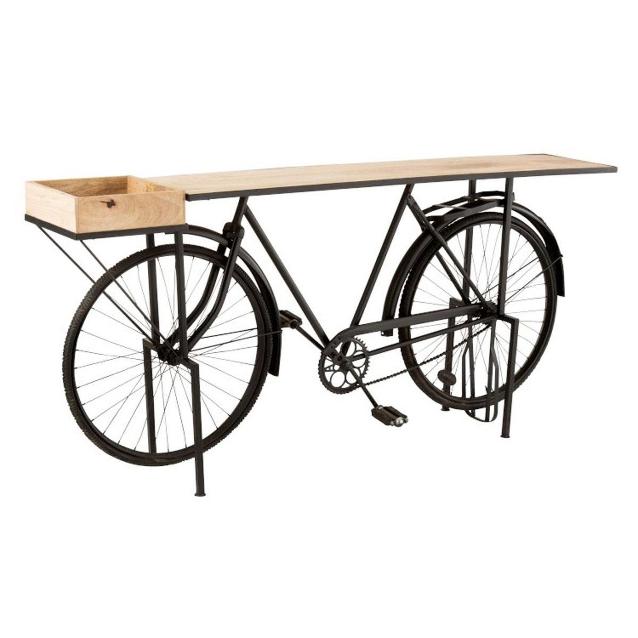 Voir la diapositive 1 : J-LINE Console en métal & bois  vélo  190cm noir