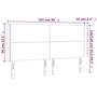 Voir la diapositive 6 : VIDAXL Tete de lit a LED Gris clair 203x16x118/128 cm Velours