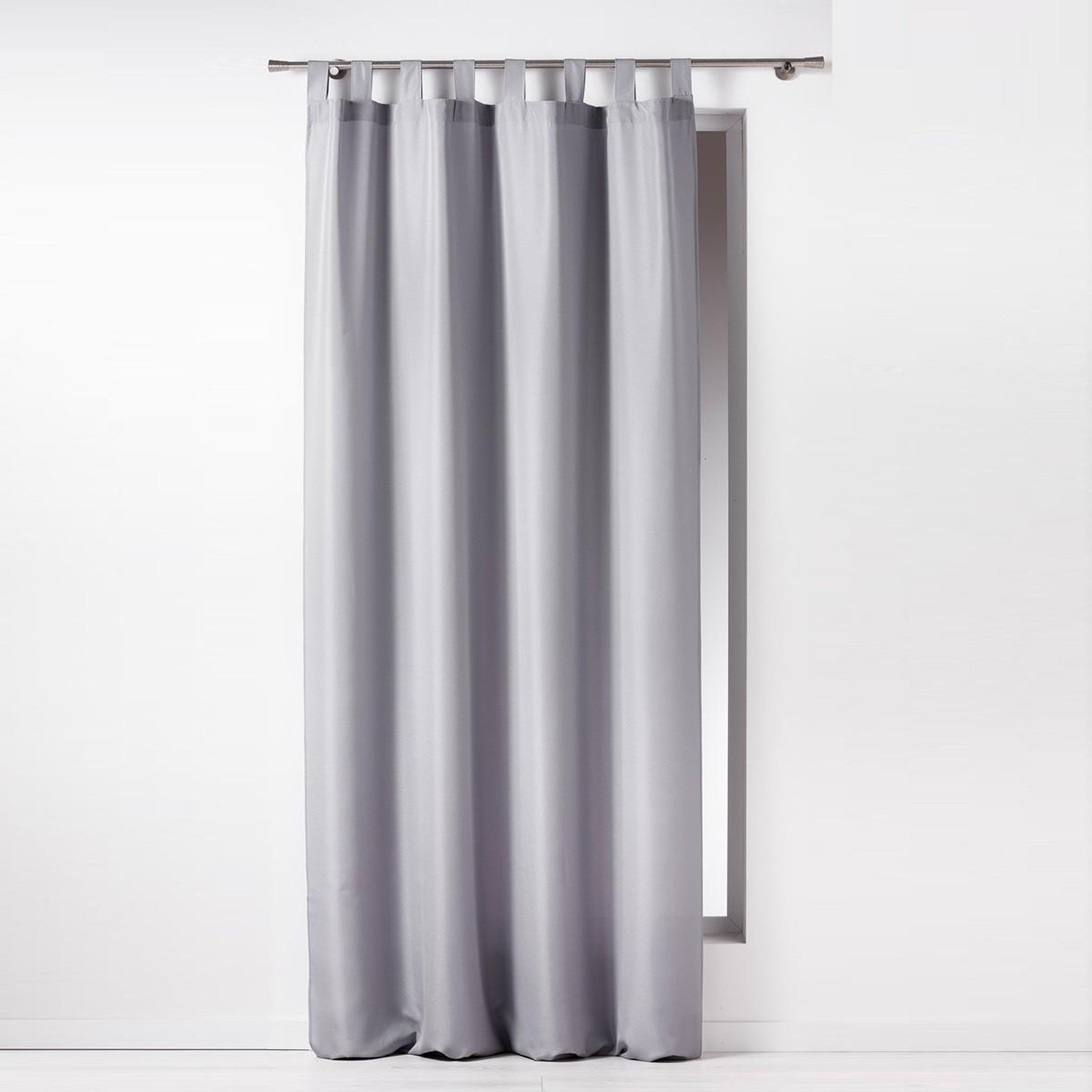 Douceur d'Intérieur Rideau à passants  essentiel  140x260cm gris