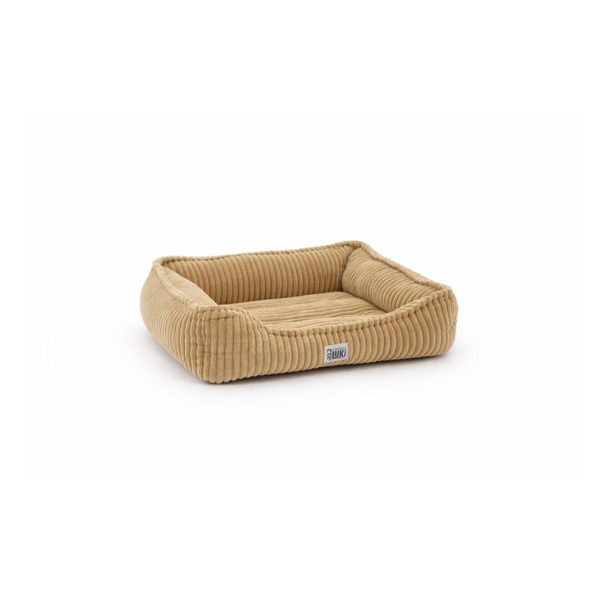 MON AMI LUKI Panier rectangulaire antidérapant velours cotelé pour chien. Coloris disponibles : Beige