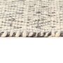 VIDAXL Tapis en laine tissee a la main 80x150cm Blanc/Gris/Noir/Marron