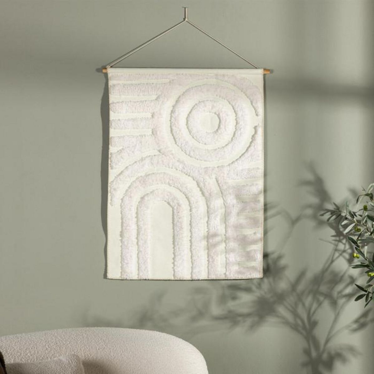 Paris Prix Toile Tapis à Suspendre  Nikita  100cm Blanc