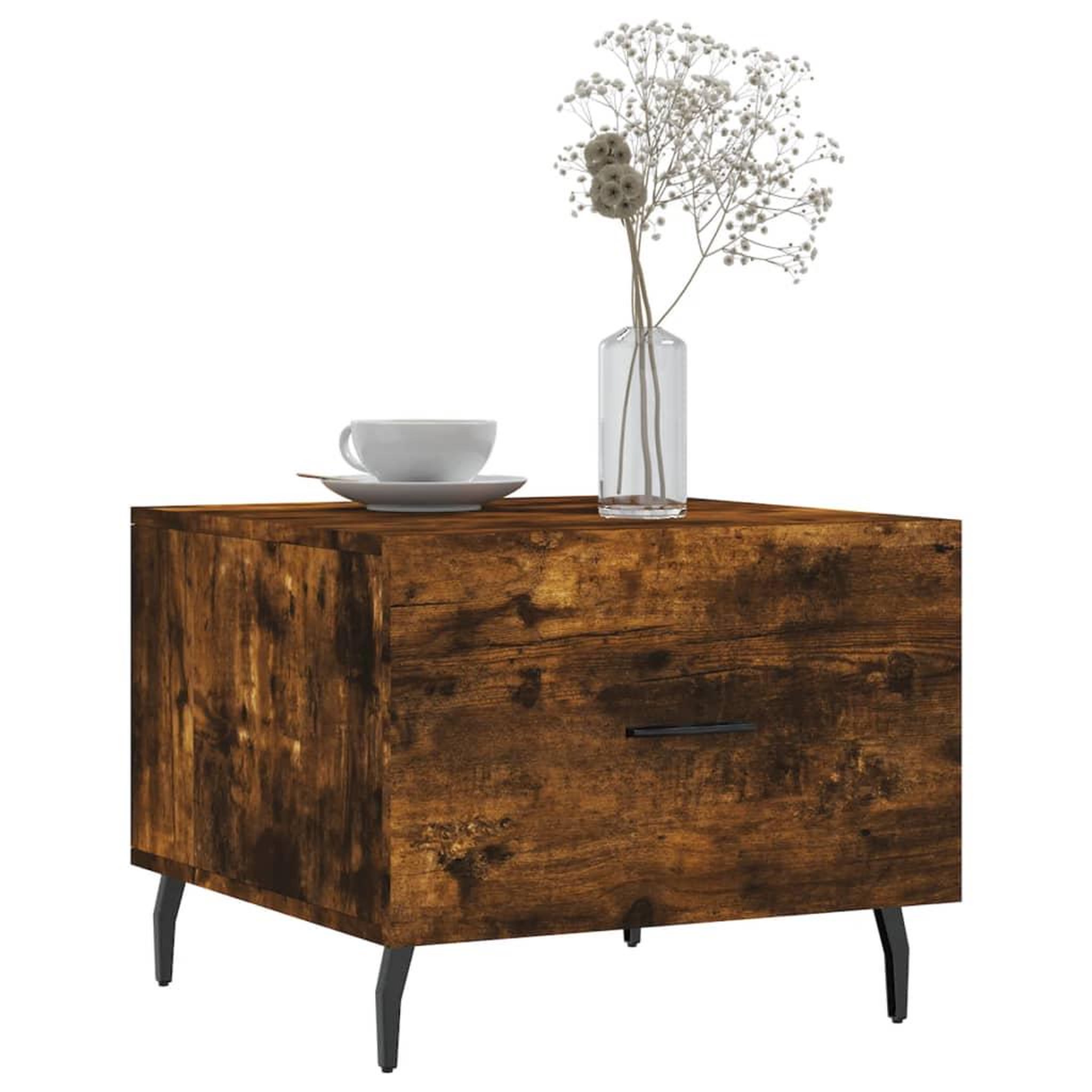 Voir la diapositive 3 : VIDAXL Tables basses 2 pcs chene fume 50x50x40 cm bois d'ingenierie