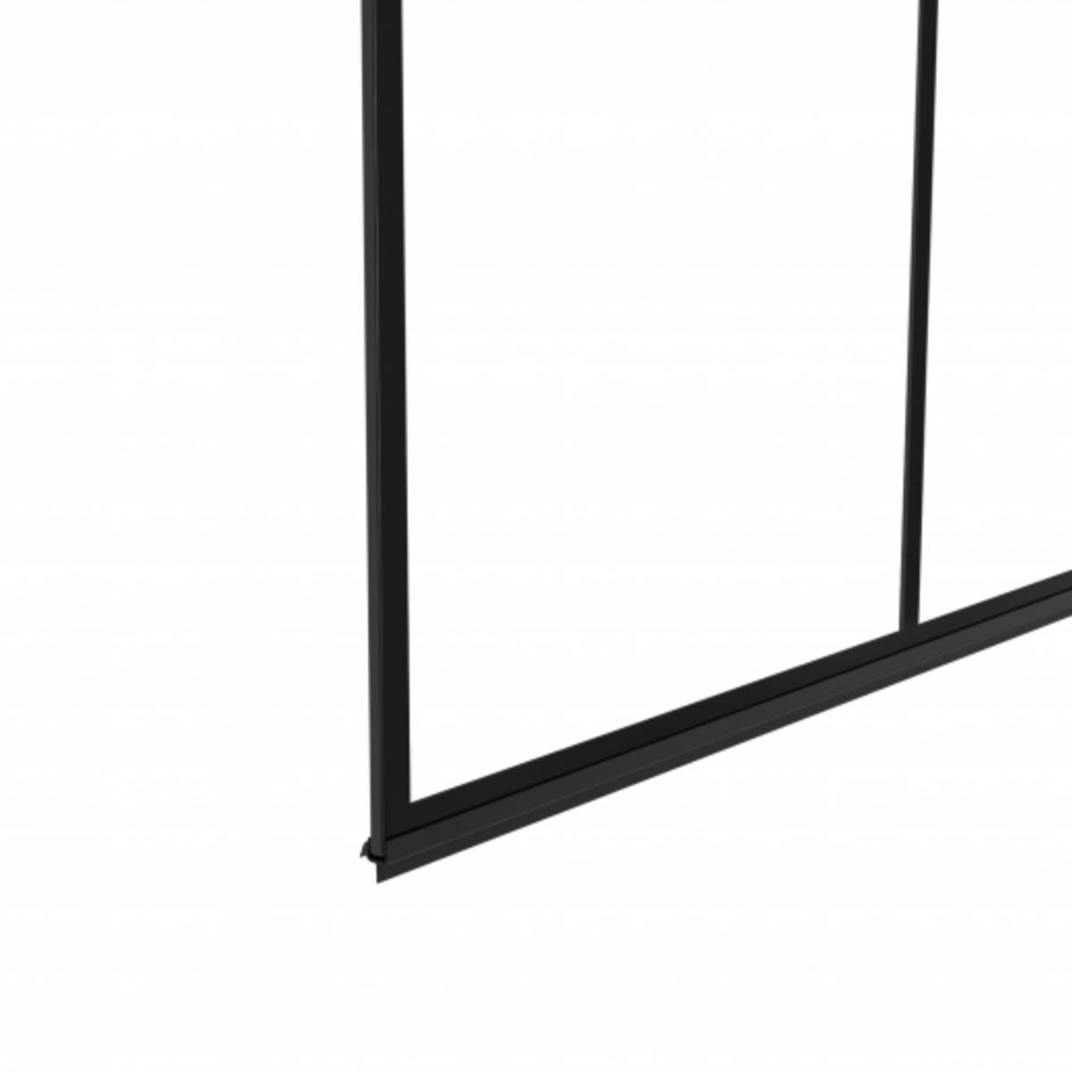 ID MARKET Pare baignoire 1 volet 80x140 cm sérigraphié effet verrière avec profilé en aluminium noir