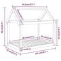 Voir la diapositive 6 : VIDAXL Lit pour chien Noir 101x70x90 cm Bois de pin solide