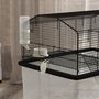 Voir la diapositive 5 : PAWHUT Cage rongeur hamster 2 étages - roulettes, plateforme, échelle, accessoires - PP transparent acier noir