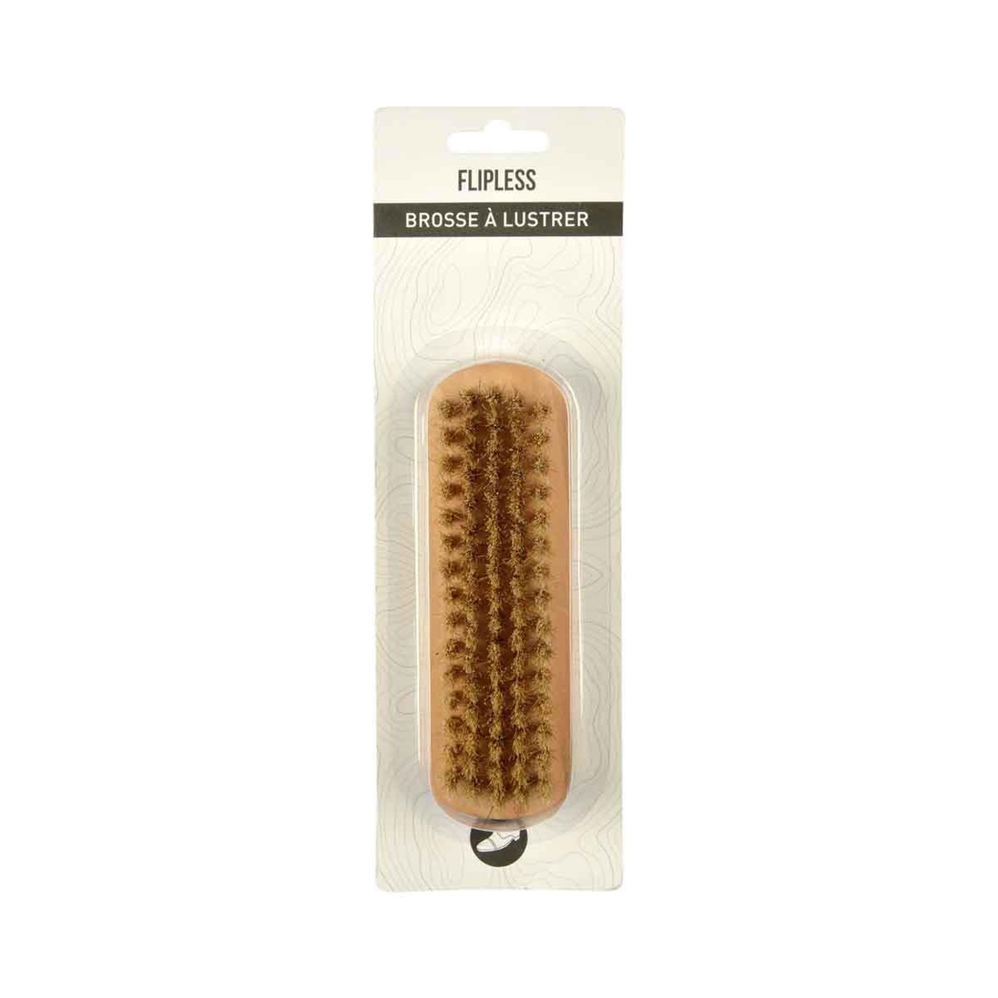 Voir la diapositive 2 : FLIPLESS Brosse à Lustrer en Bois  Chaussures  14cm Naturel