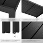 Voir la diapositive 4 : tectake Table de jardin en aluminium et plastique noir/noir