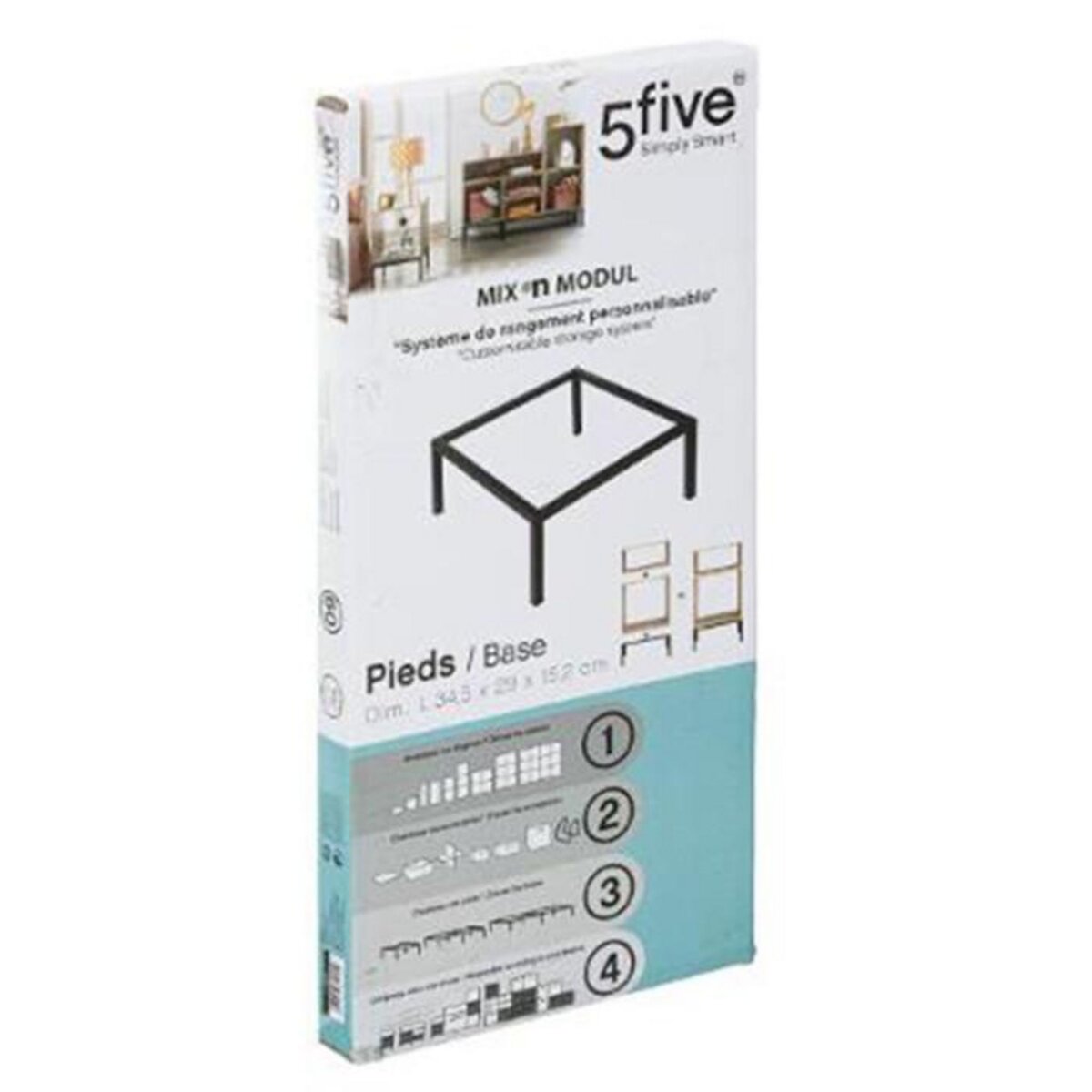 FIVE Pied pour Étagère  Mix N Modul  34cm Noir