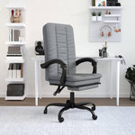 VIDAXL Fauteuil inclinable de bureau Gris clair Tissu