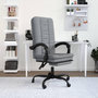 Voir la diapositive 1 : VIDAXL Fauteuil inclinable de bureau Gris clair Tissu