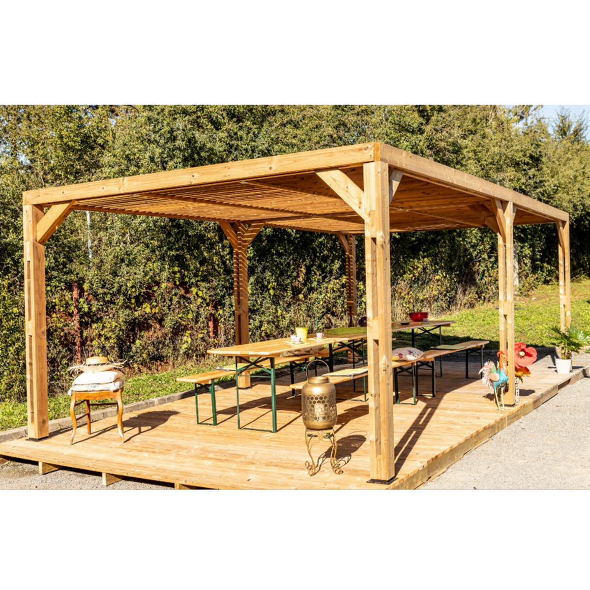 Hisense Abri de jardin 20,93 m² bois naturel - tho 3562 t