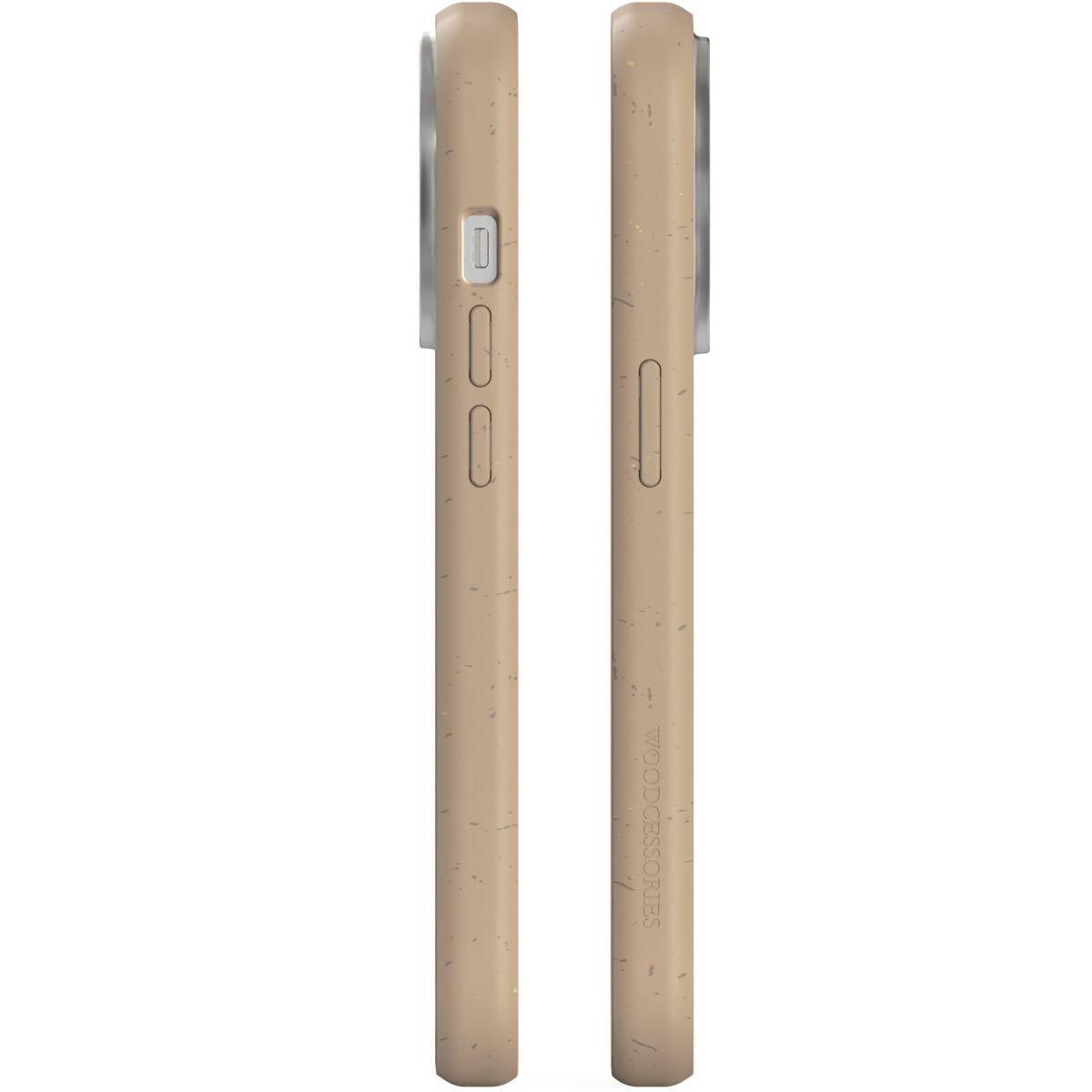 WOODCESSORIES Coque bumper iPhone 14 Pro transparent Taupe