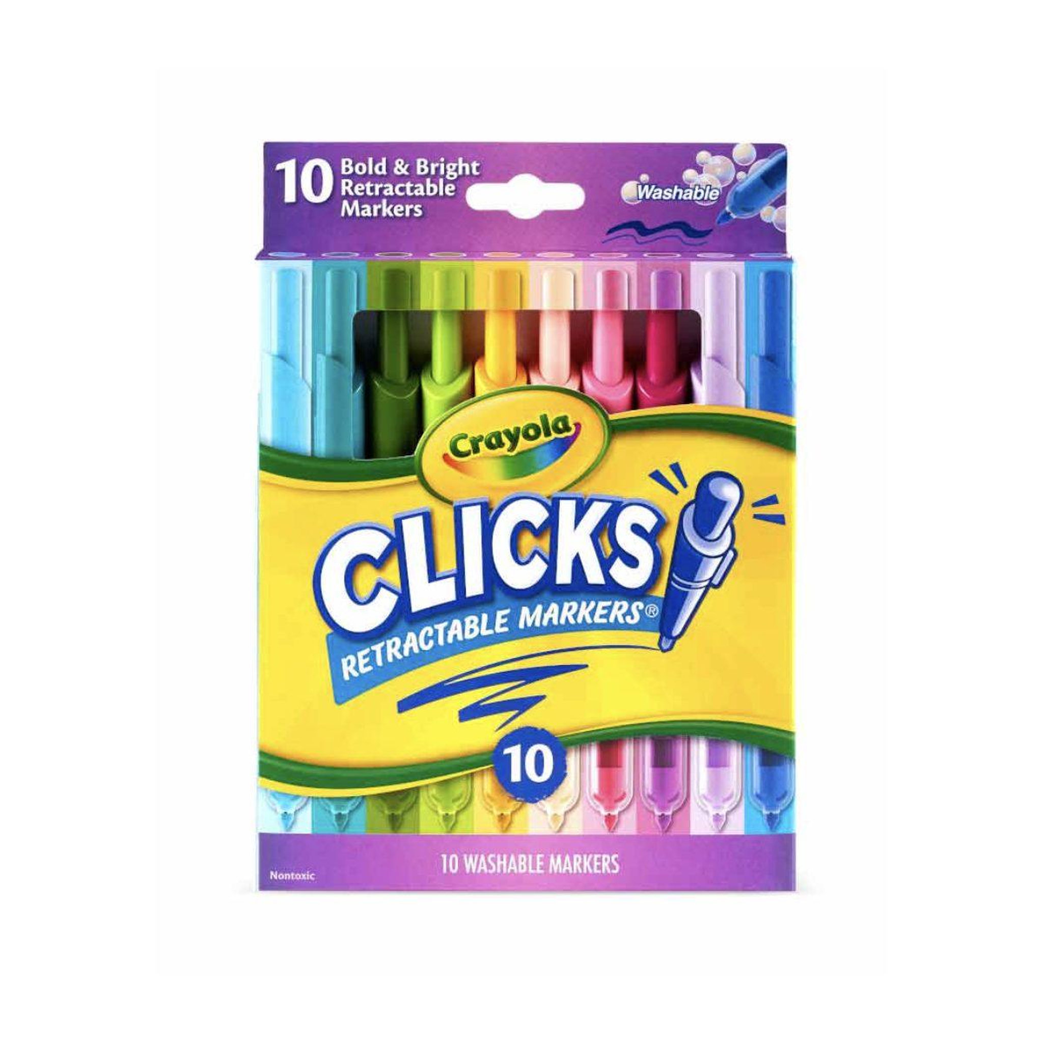 Crayola Marqueurs clicks retractables pastel - 10 pcs