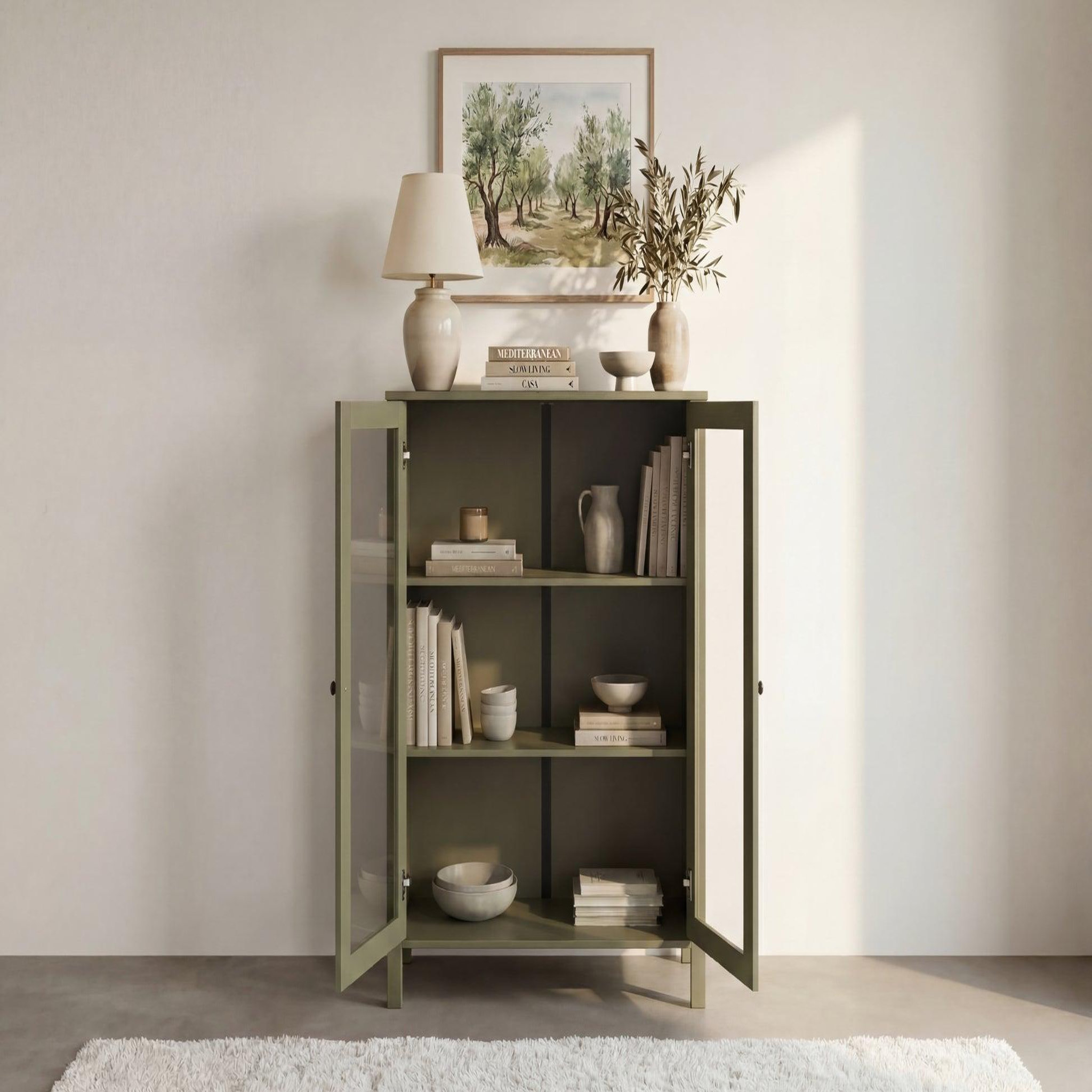 Voir la diapositive 4 : CASANOVA PARIS Eve - commode 2 tiroirs en pin vert