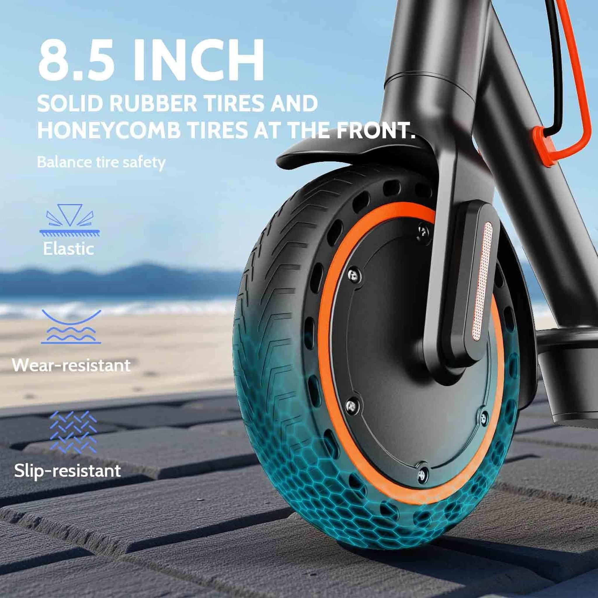 Voir la diapositive 4 : TODIMART Trottinette électrique pliable todimart t3, pneus pleins 8,5 , contrôle via application, noire