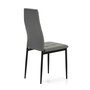 VS VENTA-STOCK Set de 4 chaises Salon Chelsea tapissées Gris, 42 cm x 51 cm x 97 cm