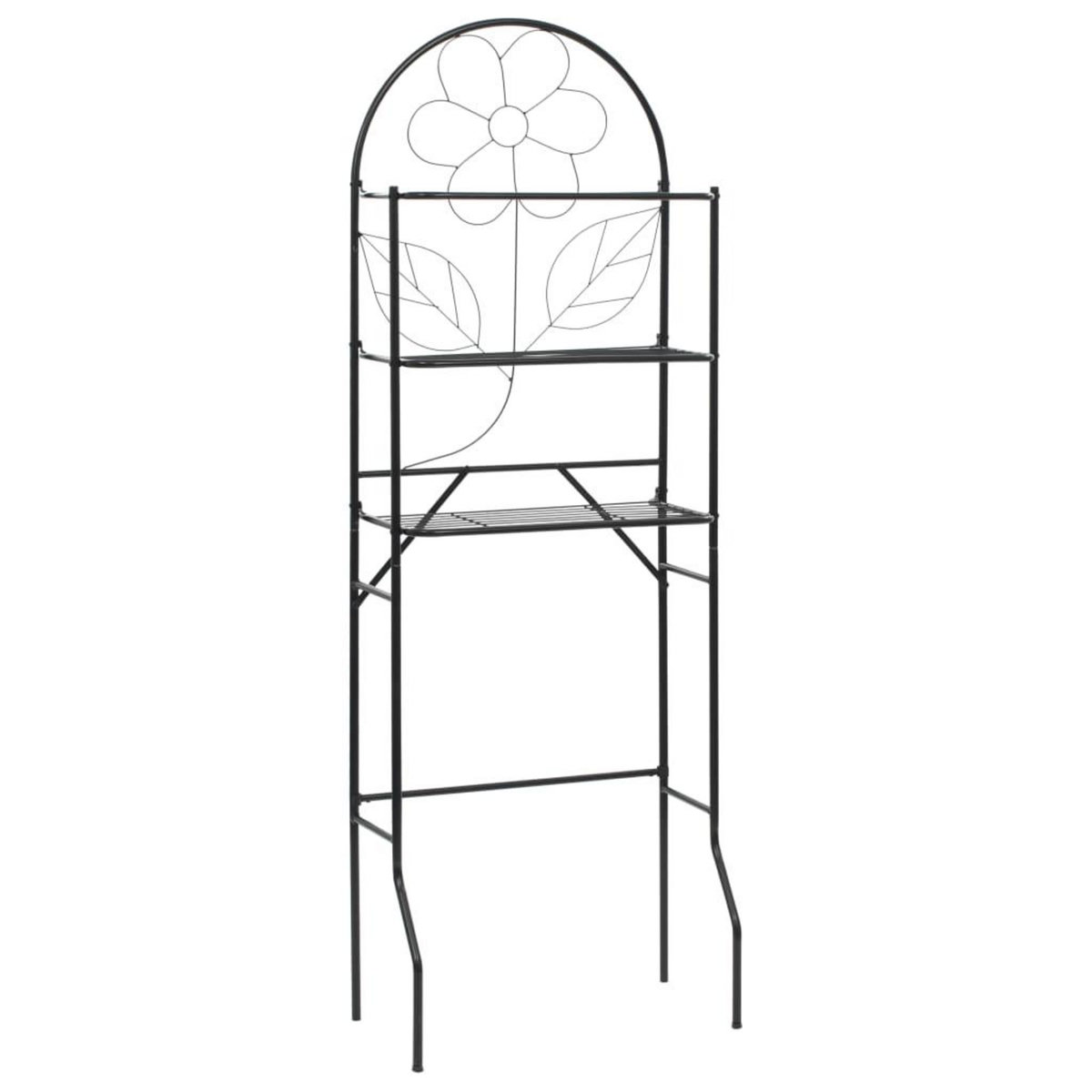 VIDAXL Etagere de toilette Noir 60x33x174 cm