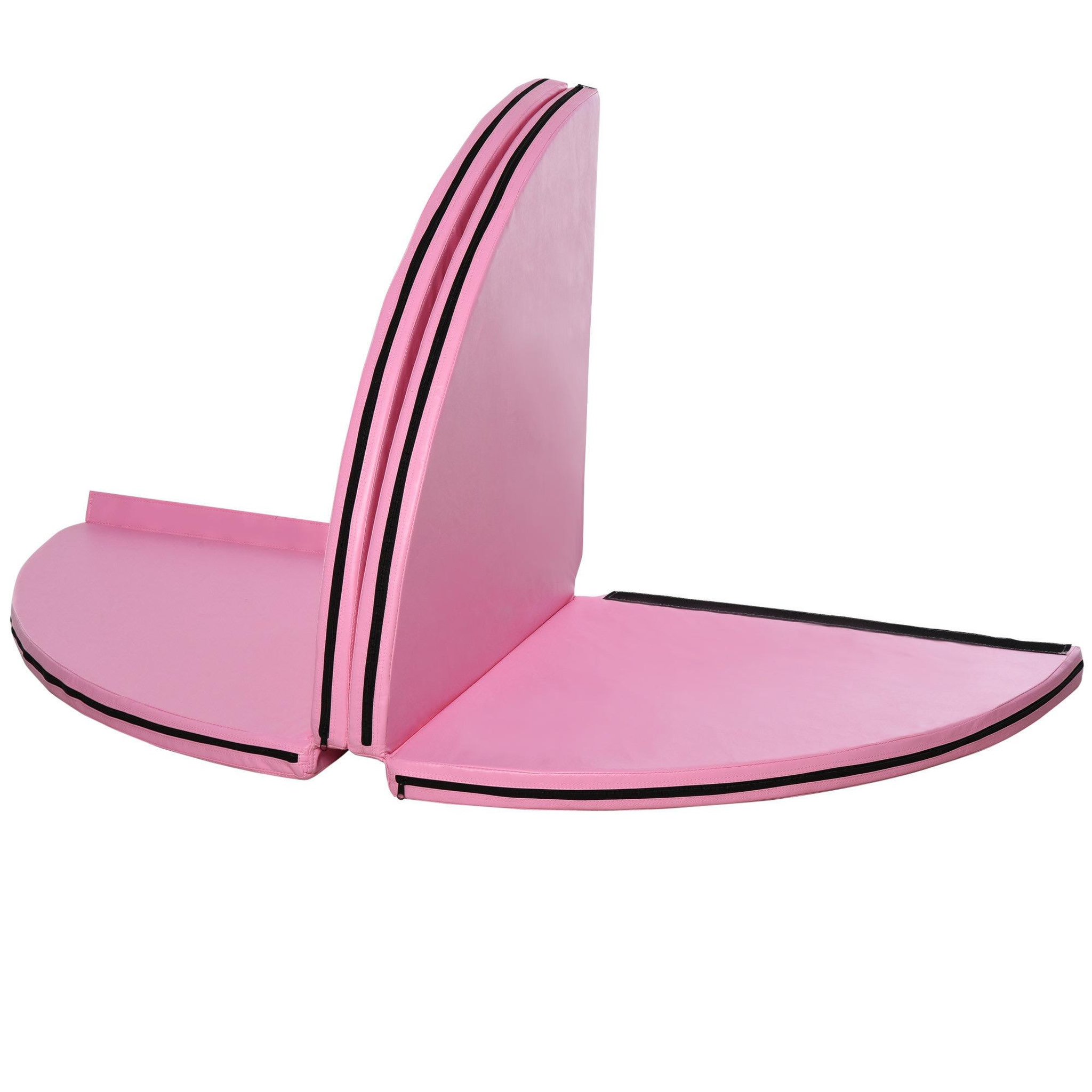 Voir la diapositive 6 : HOMCOM Tapis de pole dance pliable - pole dance mat - tapis de protection ø 150 cm épaisseur 5 cm - revêtement pvc rose