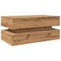 Voir la diapositive 3 : VIDAXL Table basse avec lumieres LED chene artisanal 90x50x40 cm