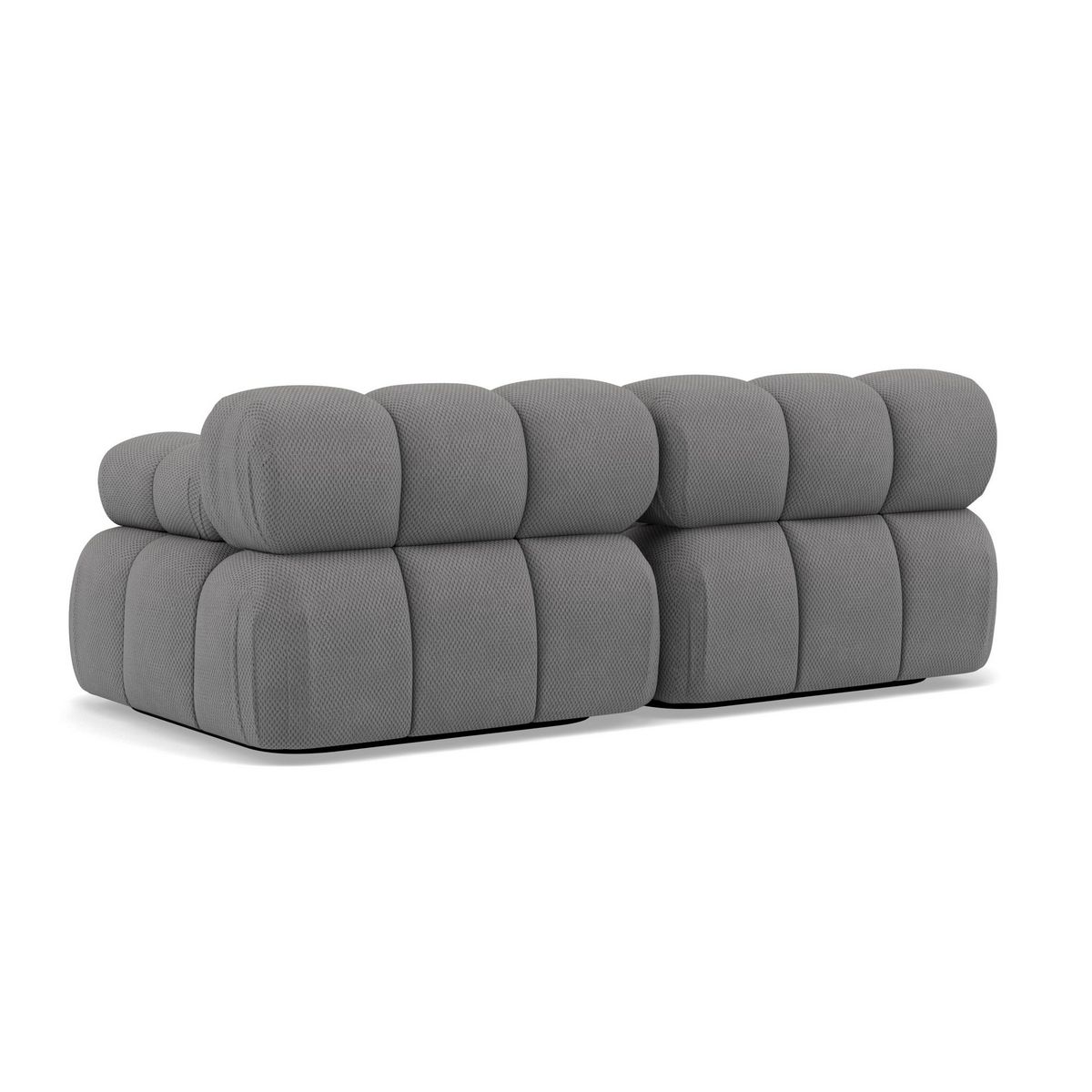 LISA DESIGN Ruby - canapé droit modulable 2 places en velours texturé