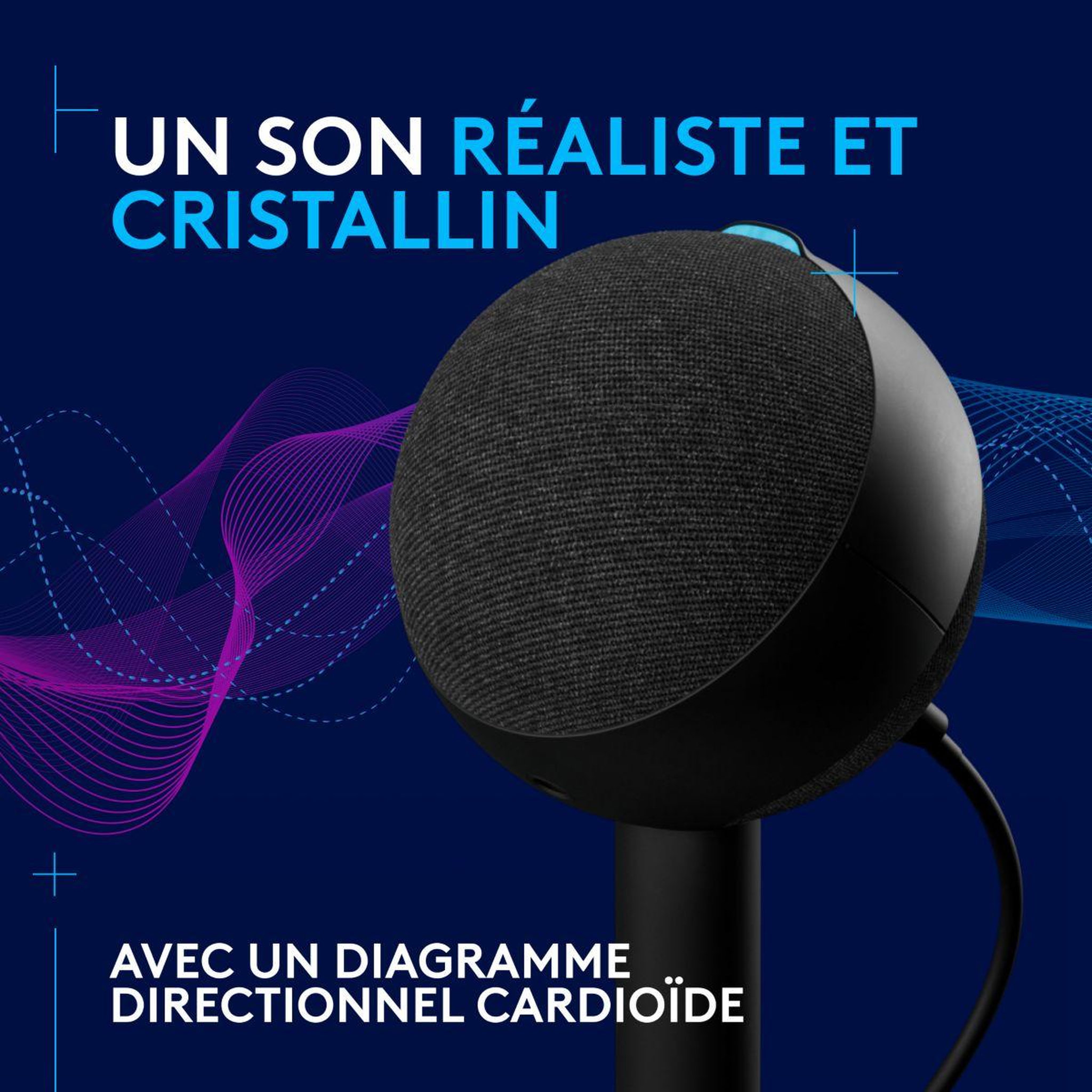 Voir la diapositive 3 : Logitech Micro Streaming Yeti Orb Noir