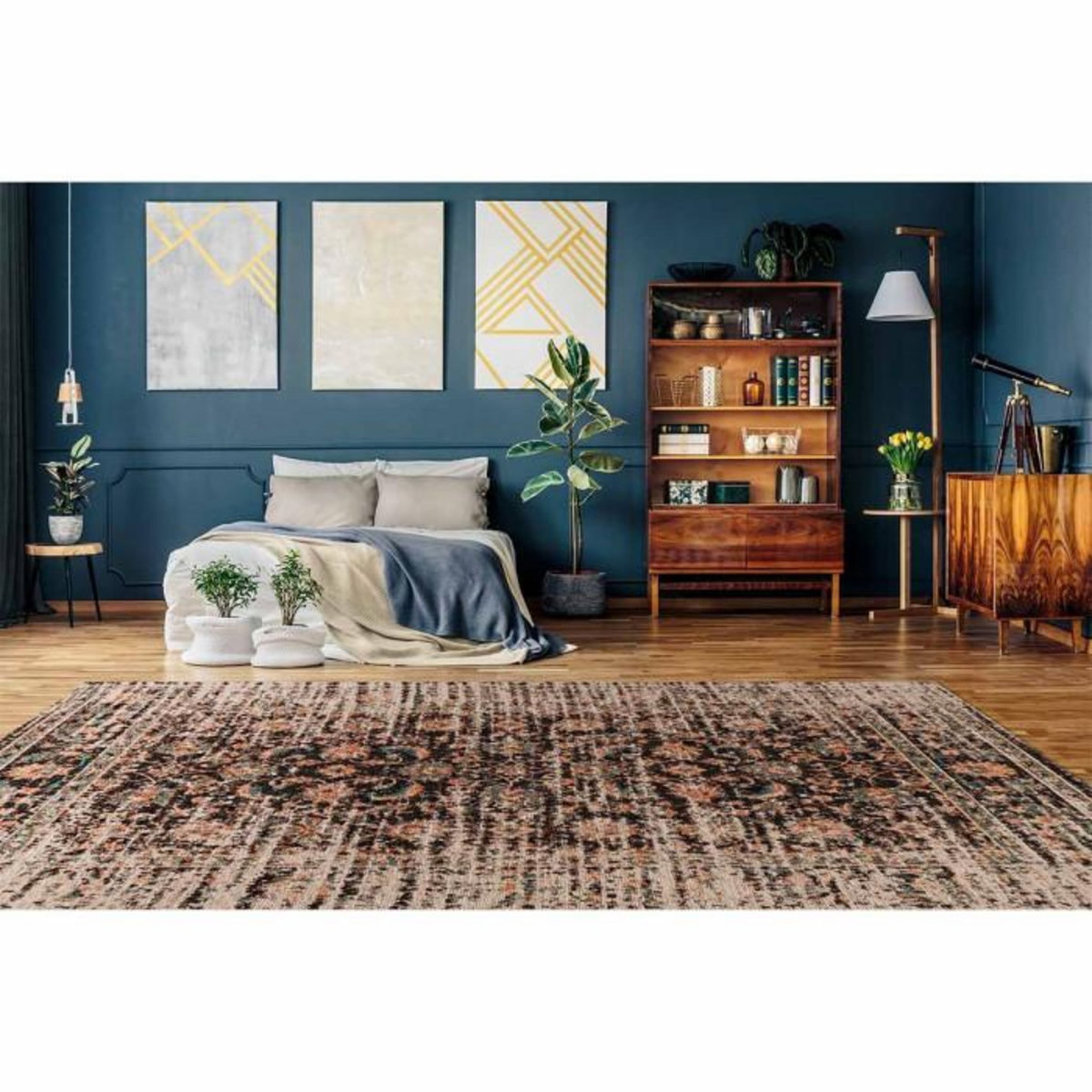 Paris Prix Tapis Tissé Vintage Oriental  Charme  Multicolore