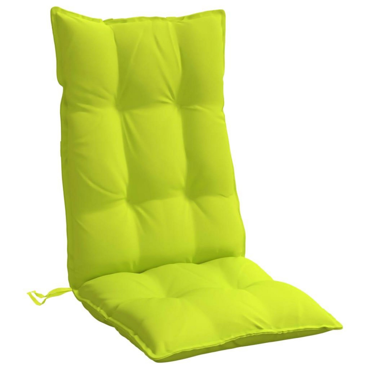 VIDAXL Coussins de chaise a dossier haut lot de 2 vert vif