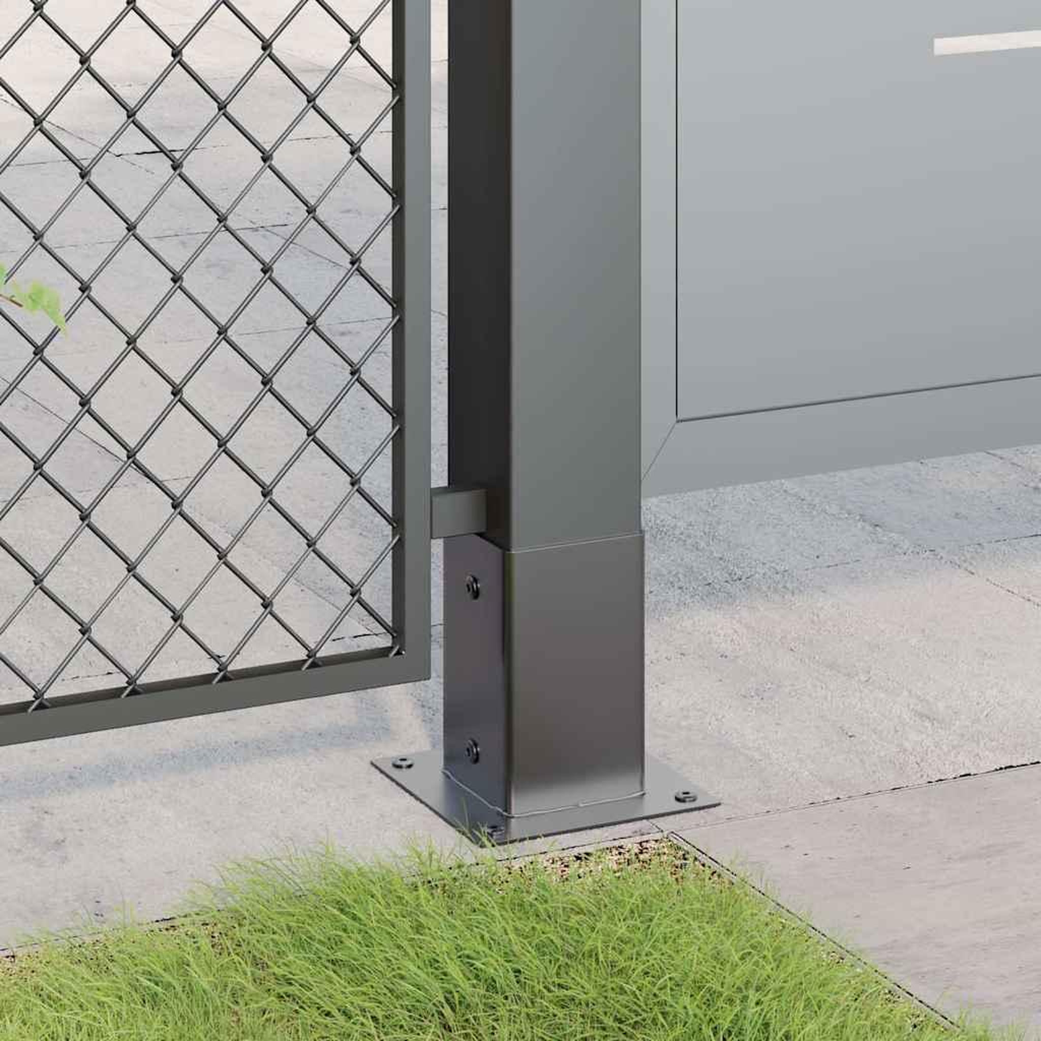 Voir la diapositive 3 : VIDAXL Bases de poteau carrees 12 pcs anthracite 91x91 mm