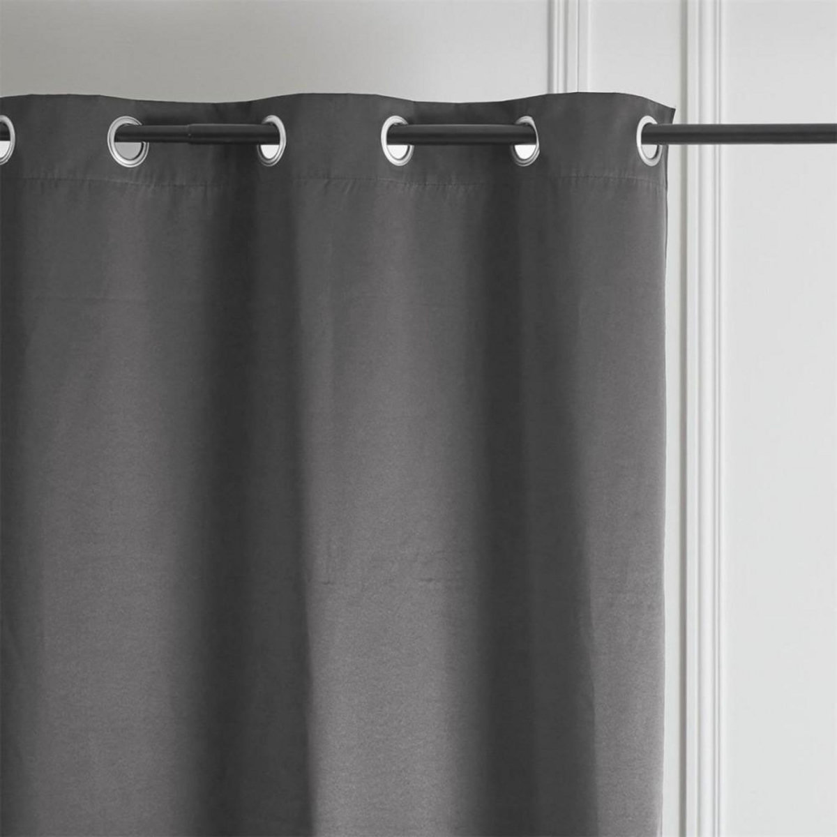 The Home Deco Factory Rideau isolant polaire 135x240 cm gris foncé