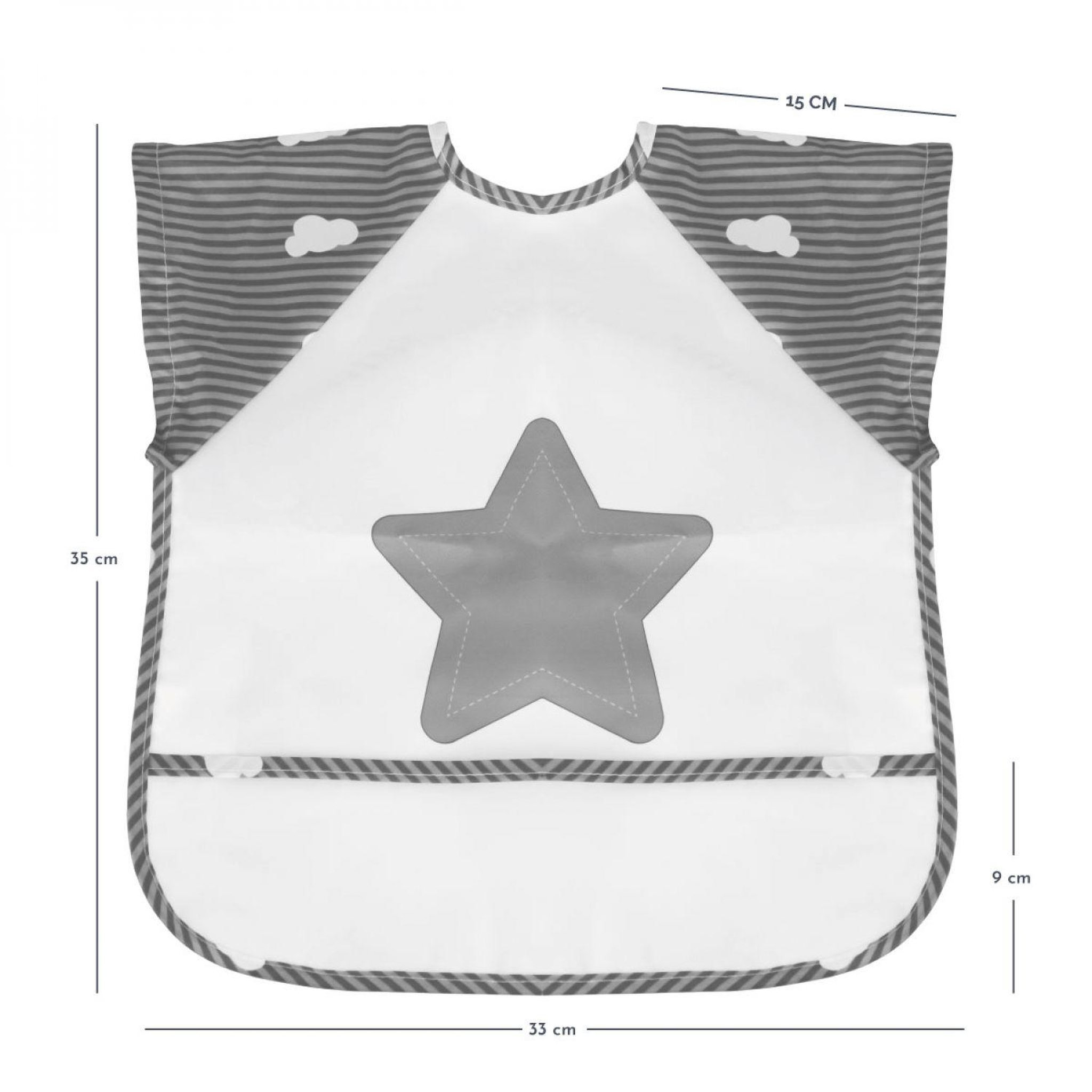 Voir la diapositive 2 : Monsieur Bébé Lot de 8 bavoirs pour bébé imperméables - Manches courtes