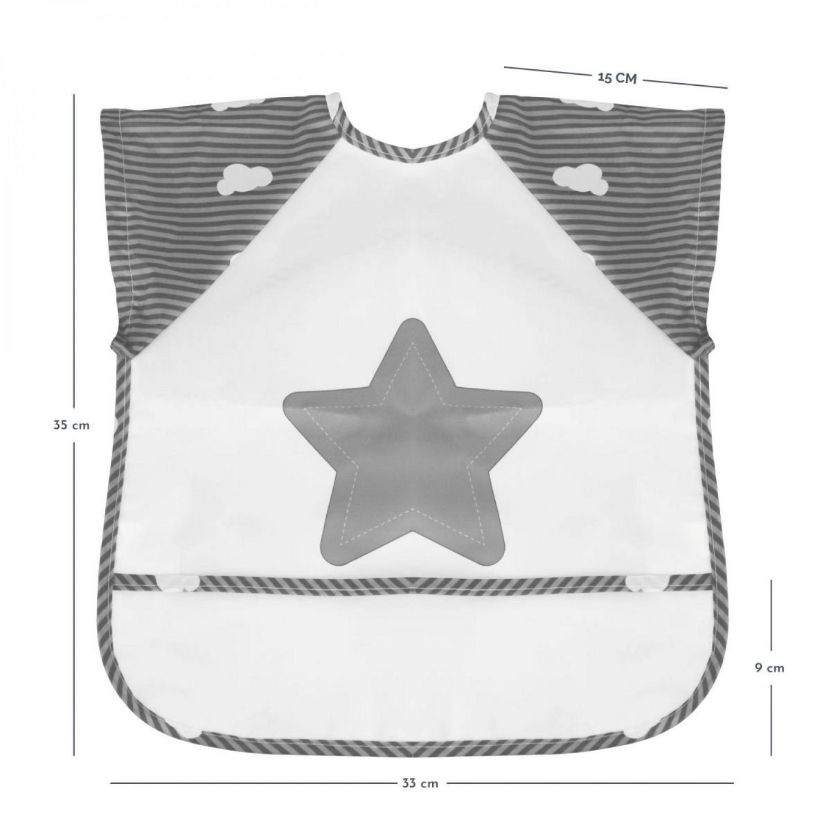 Monsieur Bébé Lot de 8 bavoirs pour bébé imperméables - Manches courtes