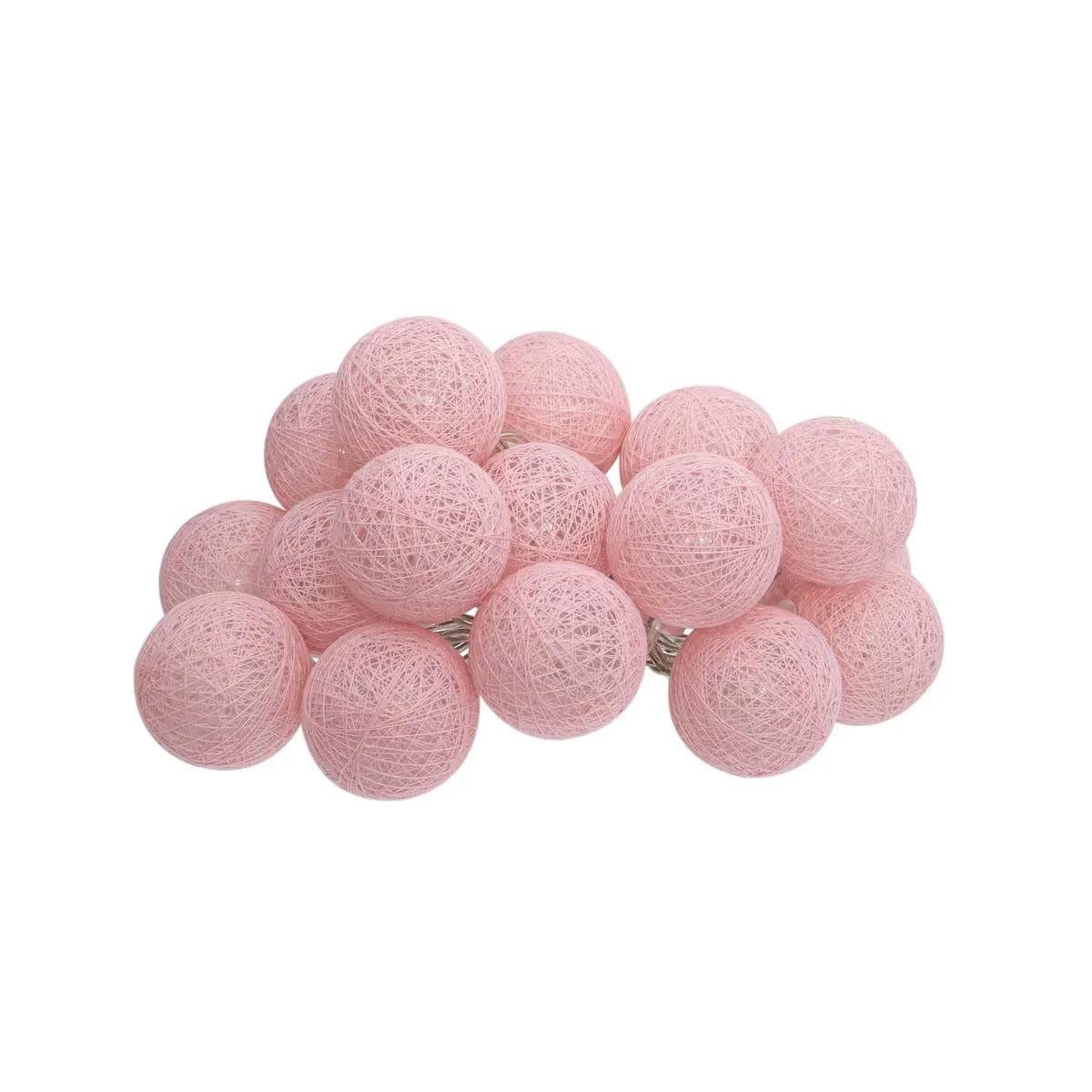 ATMOSPHERA Guirlande led  16 mini boules  240cm rose clair